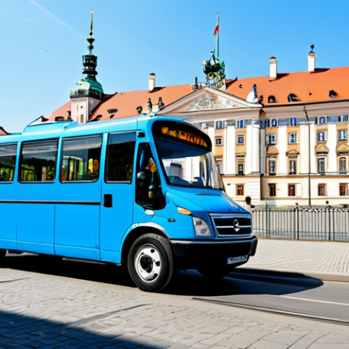 Home 6 타요 주요 캐릭터 - Tayo the Little Bus in Warsaw**
"Tayo, the little blue bus, driving past the Royal Castle in Warsaw...